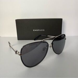 NEW!!! CHOPARD women aviator sunglasses SCHF10S 579X Authentic Retail 780$